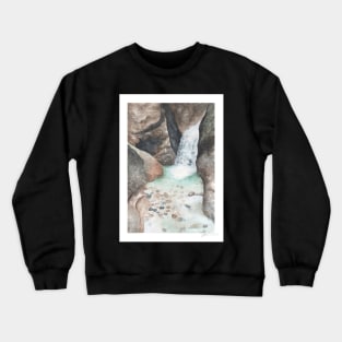 Waterfall watercolor Crewneck Sweatshirt